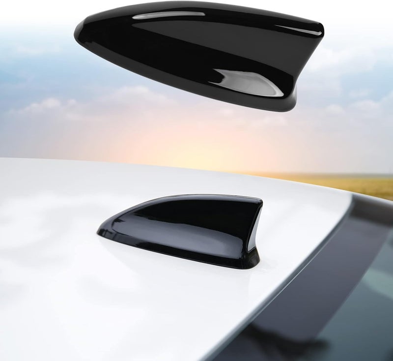 Thenice for 11th Gen Civic Accessories Antenna Topper Car Shark Fin Cover Exterior Decoration Compatible with Honda Civic 2022 2023 2024 2025 2026 -Glossy Black - Image 1